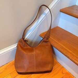 Tignanello Tan Leather Hobo Bag